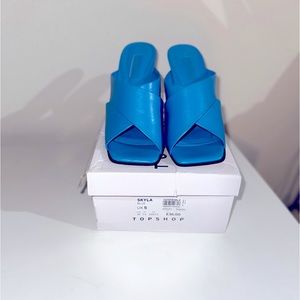TopShop Blue Mules size 7.5US